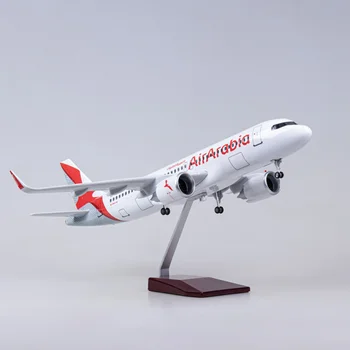 1:80 Мащаб 47CM A320 Diecast Модел AirArabia Airlines Airbus смола самолет самолет с светлина и колело самолет колекция дисплей