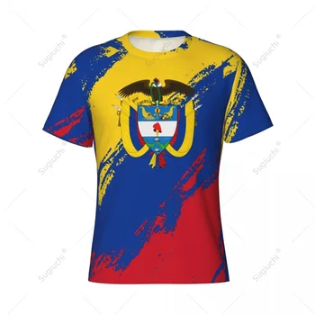 Име по поръчка Nunber Колумбия емблема мъже стегнат спортна тениска жени Tees фланелка за футболни фенове