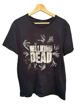 2016 AMC The Walking Dead Graphic Tee T-Shirt Size Medium Black Zombie Horror