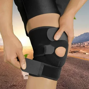 1PC коляно скоба подкрепа ръкав регулируема отворена Patella стабилизатор протектор найлон обвивка за артрит менискус сълза бягане спортове