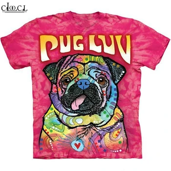Лятна тениска за мъже Цветно кученце Графика Печат Мода Кратко кръгло деколте ръкав Свободно време Тенденциозни продукти Улично облекло върхове