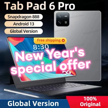 2024 Pad 6 Pro таблетен компютър оригинална глобална версия Snapdragon 888 Android 13 10000mAh 11 инчов 16GB + 512GB 5G двойна SIM карта HD 4K Mi