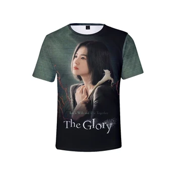Kdrama The Glory 2 ТВ сериал тениска Crewneck къс ръкав мъже дамска тениска 2023 ежедневни стил 3D дрехи