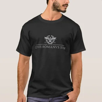 Римска империя SPQR емблема Аз съм римски гражданин тениска 100% памук O-образно деколте лято къс ръкав случайни мъжки тениска размер S-3XL