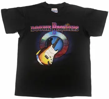 DOOBIE BROTHERS винтидж тениска Guitar Logo BROTHERHOOD 1991 Rock Tour Medium