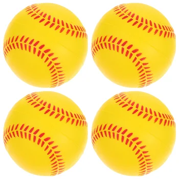 4pcs цветна тренировка топка обучение софтболи PU гъба обучение бейзболни топки за открито