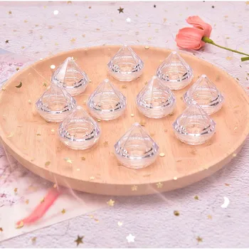 10Pcs/Set 5g Mini Cosmetic Empty Jar Pot Diamond Cream Box Сенки за очи Грим Крем за лице Контейнер Преносими бутилки за многократна употреба