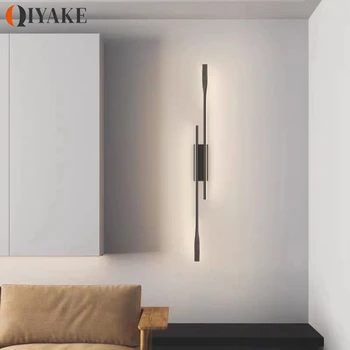Модерна минималистична LED лампа за стена за домашна спалня Всекидневна Диван фон Стенно осветително тяло Домашен декор Светлина за монтиране на стена