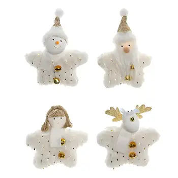 Коледа творчески бял плюшени кукла висулка Нова година подаръци плюшени ангел кукли декорация коледно дърво висящи кукли най-добрите орнаменти