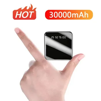 50000mAh Mini Power Bank Преносимо бързо зареждане PowerBank 30000 Dual USB PoverBank външно зарядно устройство за Xiaomi Mi iPhone