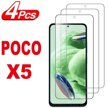 2 / 4Pcs закалено стъкло висококачествено защитно фолио взривозащитено за Poco X5 екран протектор