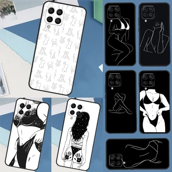 Секси голи жени изкуство покритие за Samsung Galaxy M11 M12 M13 M14 M20 M21 M23 M31 M33 M53 M54 M51 M31s M32 M52 случай