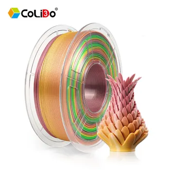 CoLiDo SILK PLA филамент 1.75mm 1KG SILK Rainbow 3D принтер с нажежаема жичка за FDM High Gloss 3D печатни материали