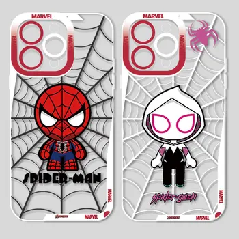 Marvel Hero SpiderMan Cool За iPhone 14 13 12 мини 11 Pro Max 8 7 Plus XR XS X Калъф за телефон с ангелски очи