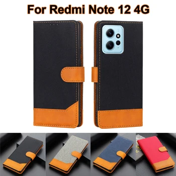 Funda De Para Redmi Note 12 4G калъф кожен смартфон Capa капак за Estuche De Celular Xiaomi Redmi Note12 4G 2023 Калъф за портфейл