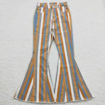 2023 търговия на едро мода пролетни и есенни дънки случайни гореща продажба възрастни сиви и бели раирани дънкови панталони