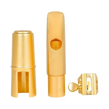 Alto саксофон мундщук комплекти включва саксофон мундщук, месингова капачка, и метална лигатура клип саксофон саксофон части G99D