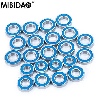 MIBIDAO 22бр/лот Пълна синя топка лагер хром стомана каучук запечатани за 1/5 DBXL-E 2.0 пустиня бъги RC верижен автомобил