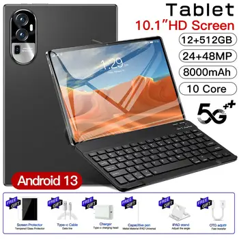 15 Pro Android 13 таблетен компютър 10.1 инчов HD екран RAM:8/12/16GB-ROM:256/512GB-1TB GPS+FM+WIFI+BT Поддръжка на двойна карта 8000mAh