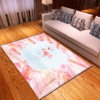 Американски розов фламинго печат килим спалня декорация килими за хол подови постелки хол килим руно килим дропшипинг